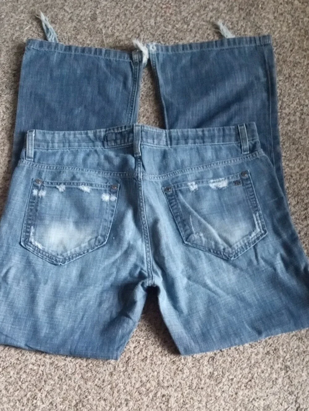 Joe's Jeans light blue distressed rocker denim